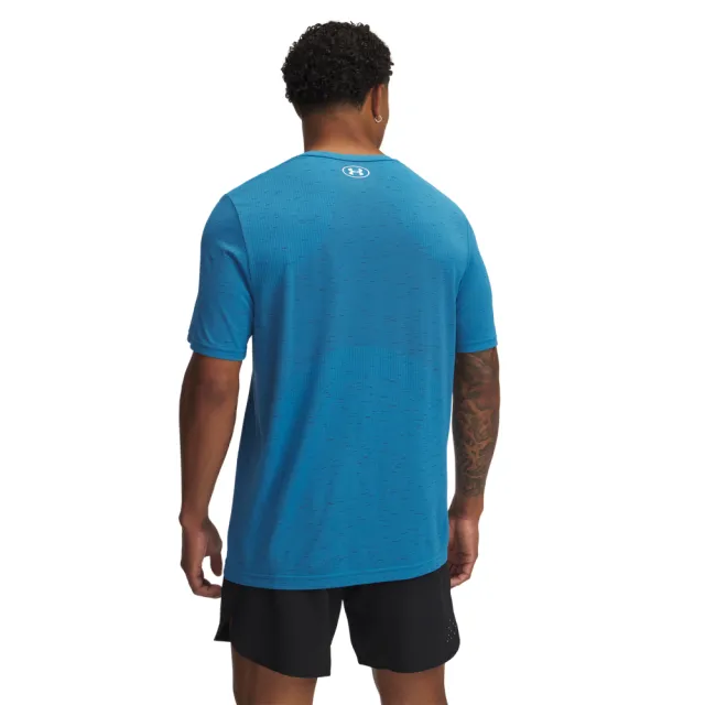 【UNDER ARMOUR】UA 男 Vanish Seamless 短袖T-Shirt_1382801-452(藍色印花)