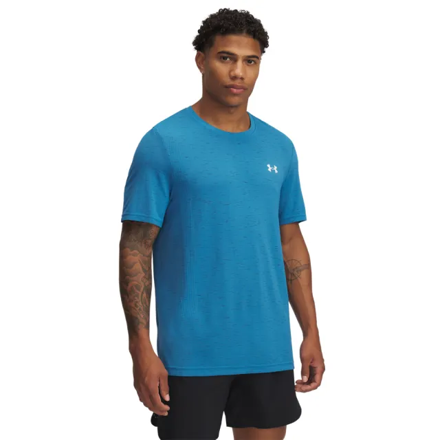 【UNDER ARMOUR】UA 男 Vanish Seamless 短袖T-Shirt_1382801-452(藍色印花)