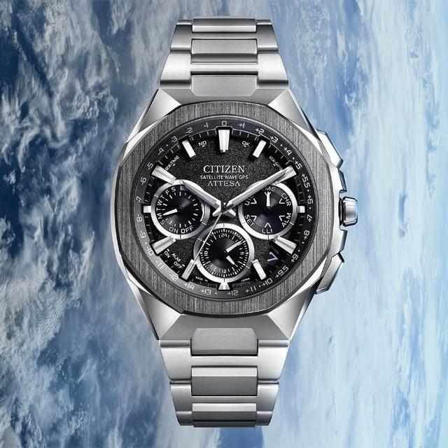 【CITIZEN 星辰】限量 鈦 八角 GPS衛星對時光動能計時手錶 開學禮 送禮 推薦(CC4104-53E)