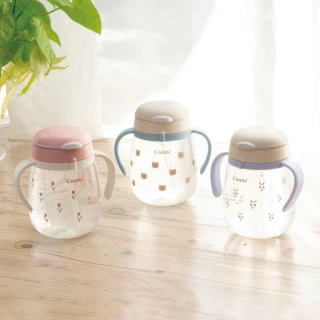 【Combi官方直營】LakuMug樂可杯第三階段吸管杯340ml(嬰兒喝水 寶寶喝水 水杯 學習水杯 喝水訓練)