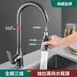 【匠俱】抽拉式全銅廚房水龍頭(洗菜盆水槽龍頭 流理台龍頭 可伸縮冷熱增壓防濺水衛浴龍頭)