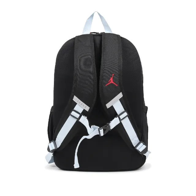 【NIKE 耐吉】後背包 Jordan School 黑 白 書包 水瓶側袋 喬丹 多夾層(JD2533160GS-001)