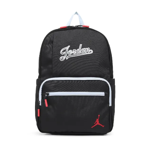 【NIKE 耐吉】後背包 Jordan School 黑 白 書包 水瓶側袋 喬丹 多夾層(JD2533160GS-001)