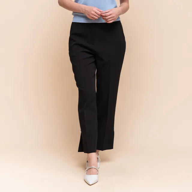 【perng yuh 芃諭名品】簡約格調 側開衩 燙褶 九分 西裝褲(2025 SS Collection|4A春夏新品上市)