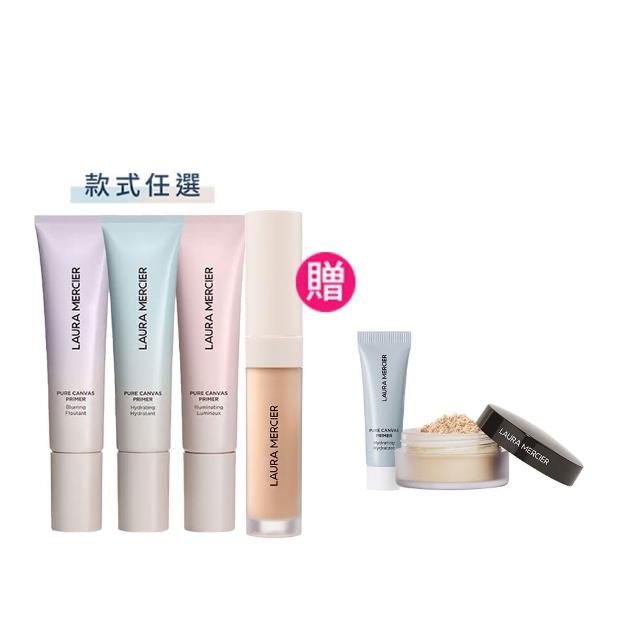 【LAURA MERCIER 蘿拉蜜思】浮粉OUT! 遮瑕組(煥顏持妝凝露 30ml + 極致煥顏輕透完美遮瑕筆 5.4ml)