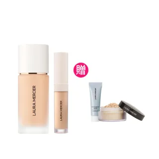 【LAURA MERCIER 蘿拉蜜思】清透完美底妝組(極致煥顏輕透完美粉底30ml + 極致煥顏輕透完美遮瑕筆)