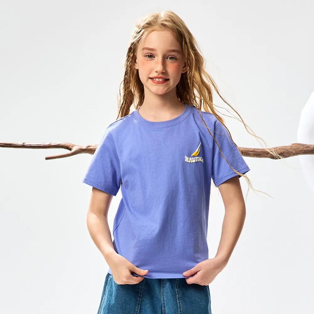 【NAUTICA KIDS】紫底椰樹印花T恤 6-18歲 N4841151(Nautica kids 涼爽T恤)