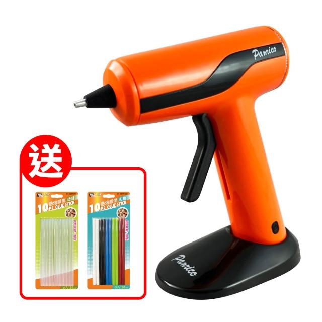 【Panrico 百利世】3.7V無線鋰電USB充電熱熔膠槍(贈透明+彩色膠條)