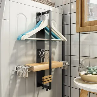 【居家cheaper】多功能磁吸吊掛衣架收納架(毛巾架 抗鏽收納架 吊掛架 洗衣機架 衛浴架 冰箱架) 