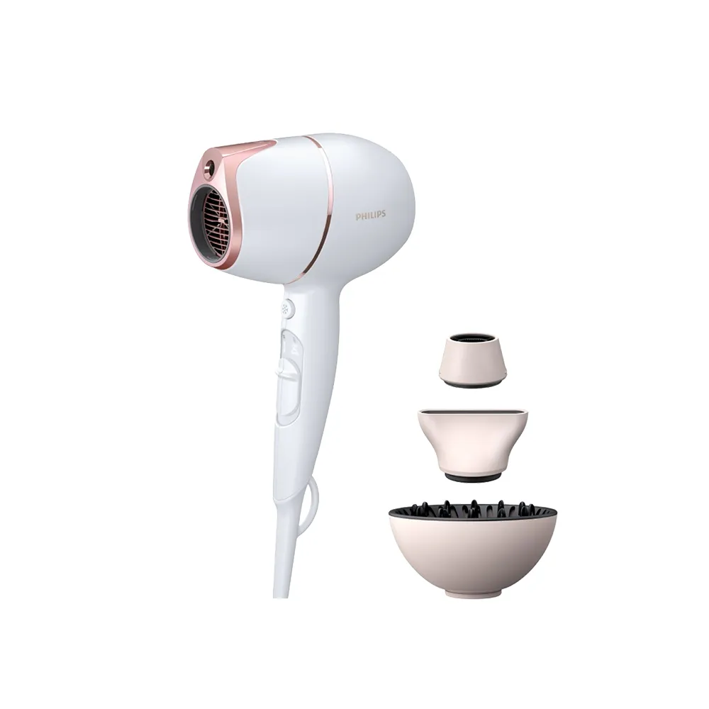 【Philips 飛利浦】官方直營 Adele AI頂級智能溫控輕量護髮吹風機(BHD628)