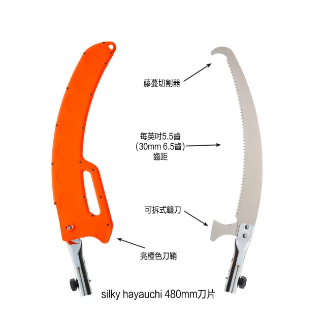 【Silky 喜樂】480mm高枝鋸733-48(高枝鋸 高枝剪 樹鋸 可伸縮 可折疊 修枝鋸 高空鋸)