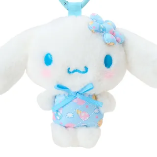 【小禮堂】雙11 Sanrio 三麗鷗 大耳狗 絨毛玩偶吊飾 小碎花棉布風格(平輸品)