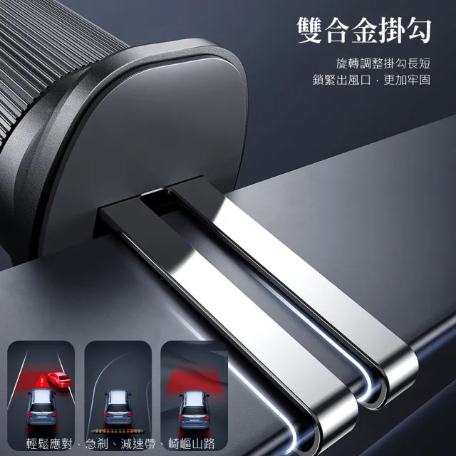 【AIDOGA】羅盤系列 15W車載磁吸無線充導航支架 360°旋轉車載手機架 汽車Magsafe車充 車用出風口支架