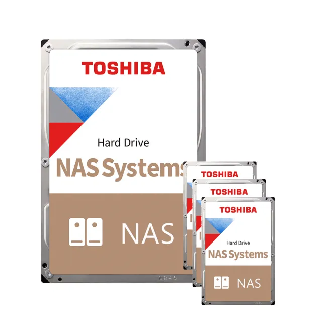 【TOSHIBA 東芝】4入★N300系列 3.5吋 10TB 7200轉 512MB NAS內接硬碟(HDWG71AAZSTA)