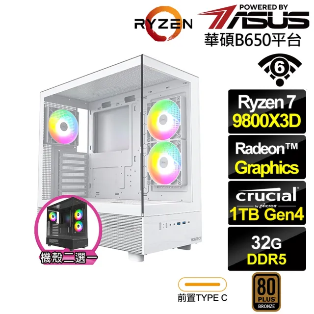 【華碩平台】R7八核{法那斯N5DC}文書電腦(R7 9800X3D/B650/32G D5/1TB/WIFI)