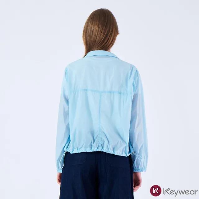 【KeyWear 奇威名品】網路獨家新品-口袋造型輕薄透氣防曬外套(共5色/紅/黃/藍/白/米色)