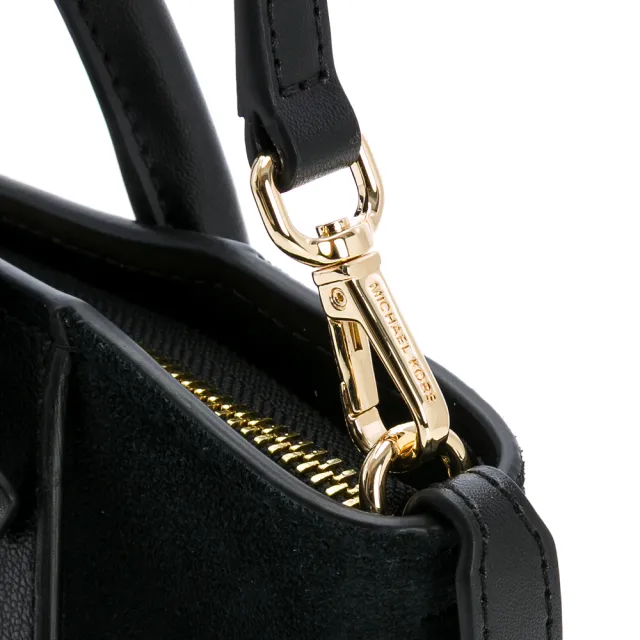 【Michael Kors】AVRIL迷你手提/斜背兩用包(素面黑)