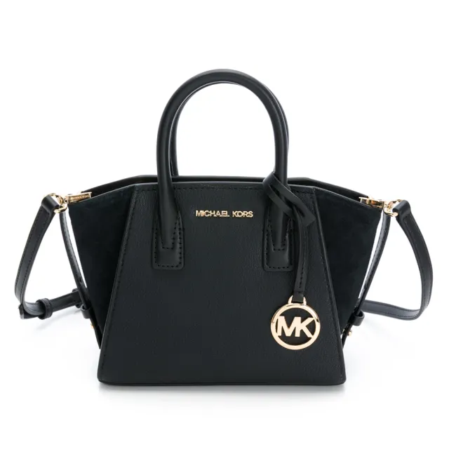 【Michael Kors】AVRIL迷你手提/斜背兩用包(素面黑)