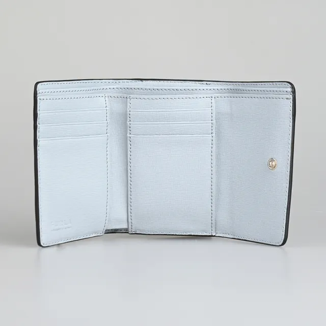 【FURLA 芙拉】FURLA BABYLON釦式多功能短夾(藍)