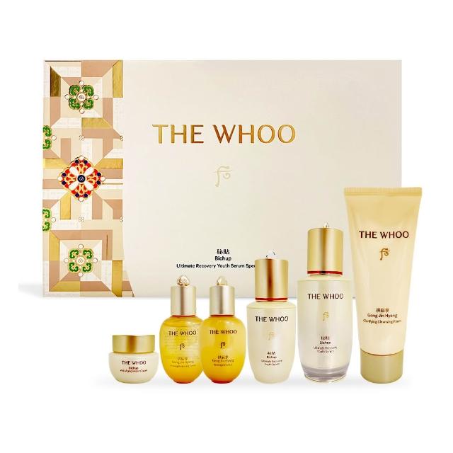 【WHOO 后】重生秘帖煥能修護精華禮盒(秘帖50ml+20ml+滋養液20ml+乳20ml+霜10ml+洗顏100ml-國際航空版)