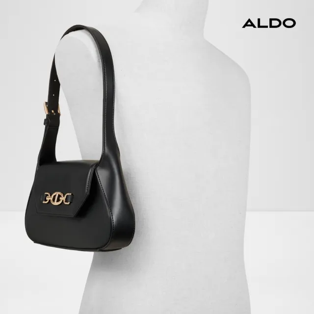 【ALDO】RHIANON- 時尚優雅長背帶單肩包(黑色)