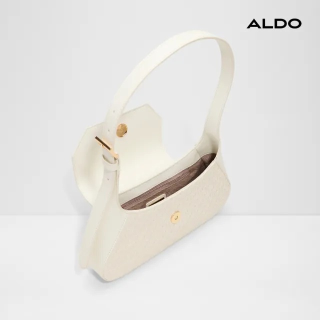 【ALDO】RHIANON- 時尚優雅長背帶單肩包(白色)