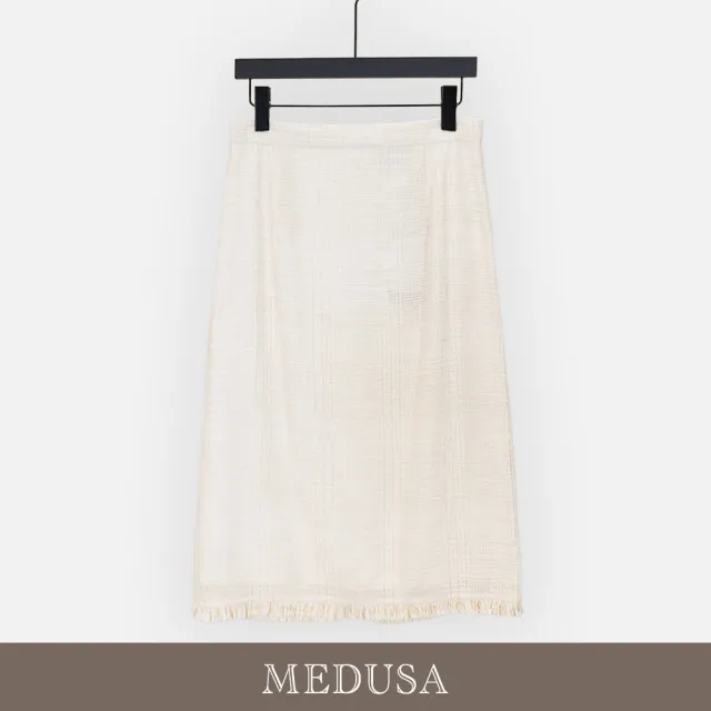 【MEDUSA 曼度莎】現貨-小香風流蘇套裝長裙（M-XL）｜小香風長裙 夏季呢布 正裝裙 長裙(601-5310C)