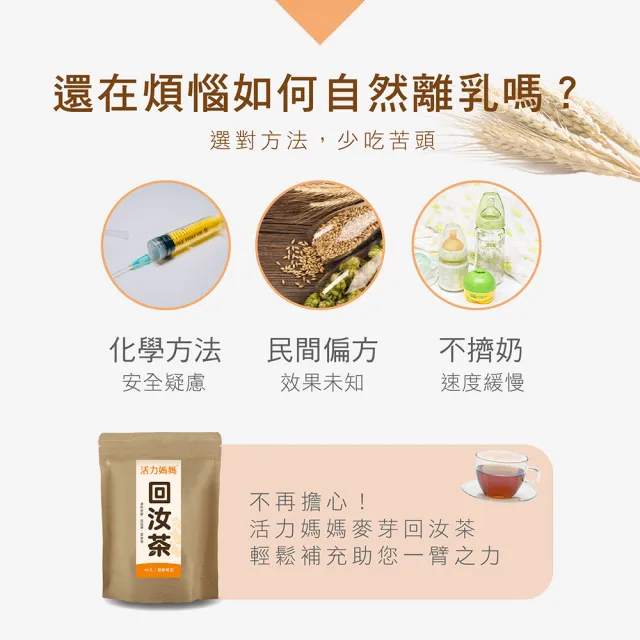 【活力媽媽】回汝茶1袋組20小包(每包2g 退奶茶首選推薦 產後退奶必備)