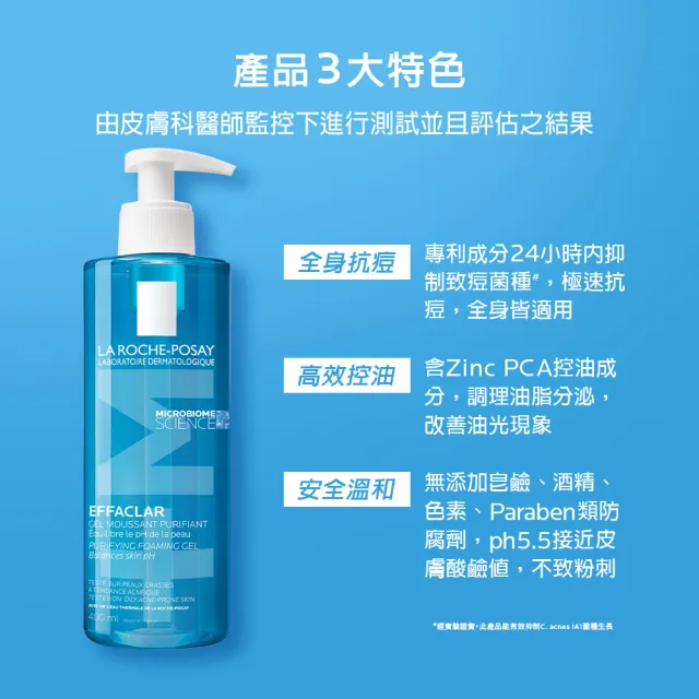 【理膚寶水】青春潔膚凝膠+M 400ml 年度限定組B(控油抗痘)