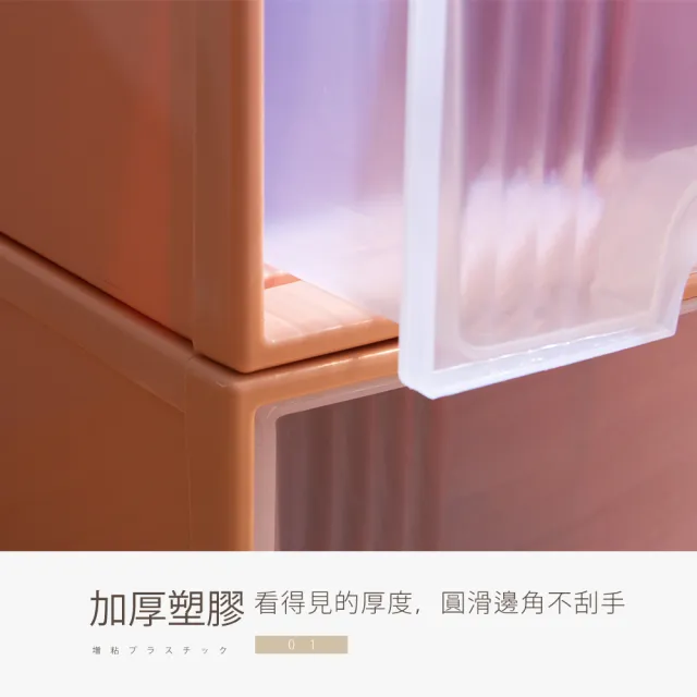 【HOUSE 好室喵】大桔子抽屜收納整理箱65L(2入)