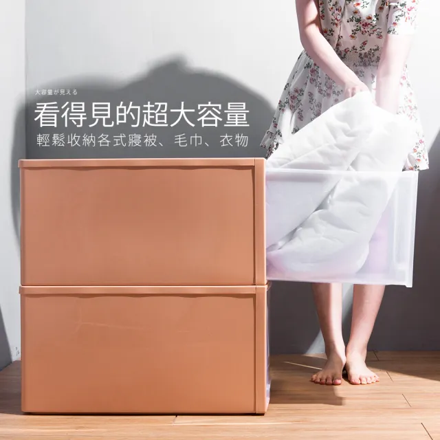 【HOUSE 好室喵】大桔子抽屜式收納整理箱65L-2入