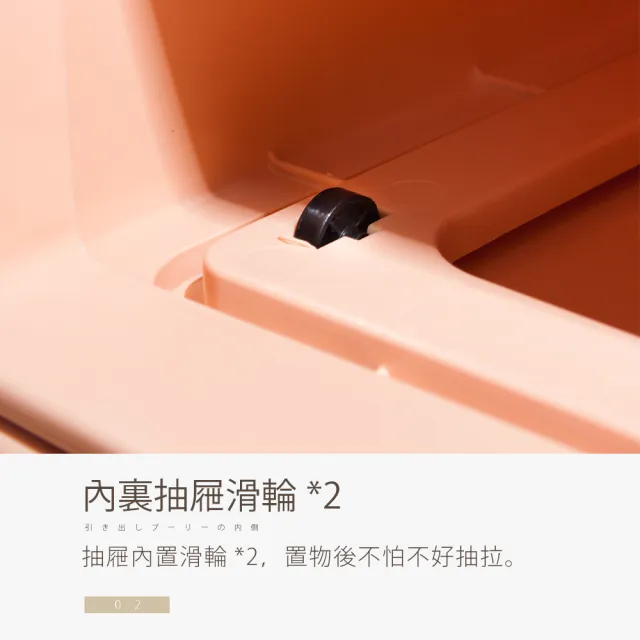 【HOUSE 好室喵】大桔子抽屜式收納整理箱65L-2入