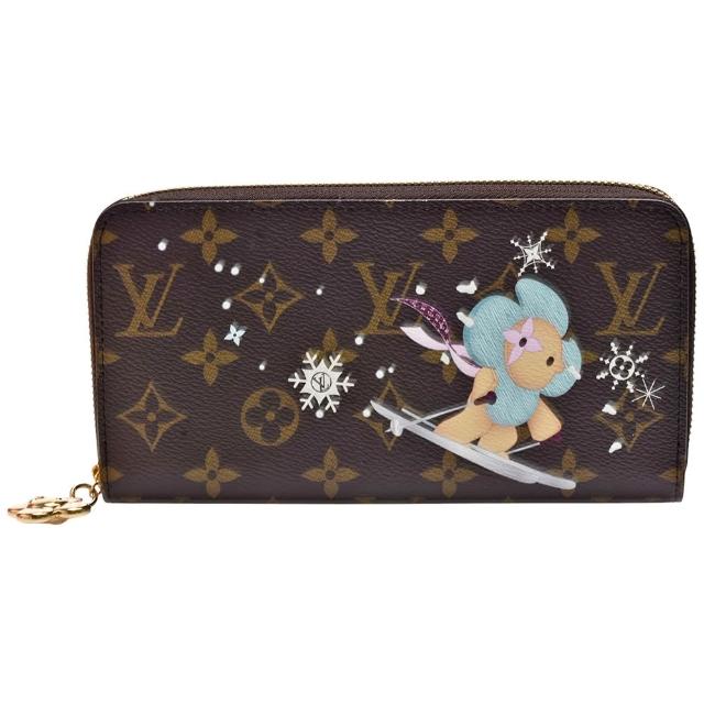 【Louis Vuitton 路易威登】M12223 聖誕限定Snow Show系列經典Monogram帆布拉鍊長夾