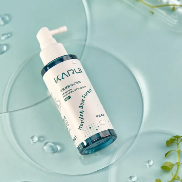 【Karui 卡洛伊】健髮頭皮涼感噴霧120ml(沁涼控油、髮香整天、安全帽族最愛、炎熱救星)