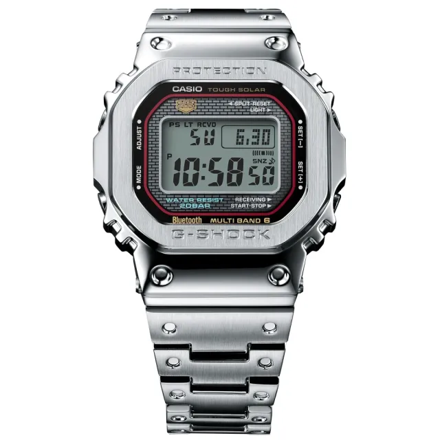 【CASIO 卡西歐】G-SHOCK 方形金屬電子錶(GMW-B5000D-1C)