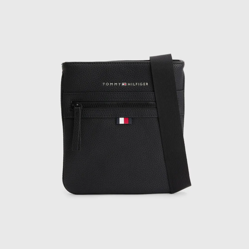 【TOMMY HILFIGER】官方旗艦館 基本款迷你斜背包_黑色