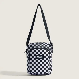 【VANS 官方旗艦】Logo Check 黑白色棋盤格斜背包