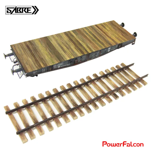 【PowerFalcon】1/35 德國鐵道8輪平板運輸車 SSys 4車軸50噸(SABRE 35A02 火車鐵路模型)