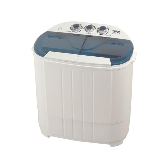 【IDEAL 愛迪爾】3.8公斤洗脫定頻直立式雙槽迷你洗衣機-寶貝機(E0730RB 星空藍)