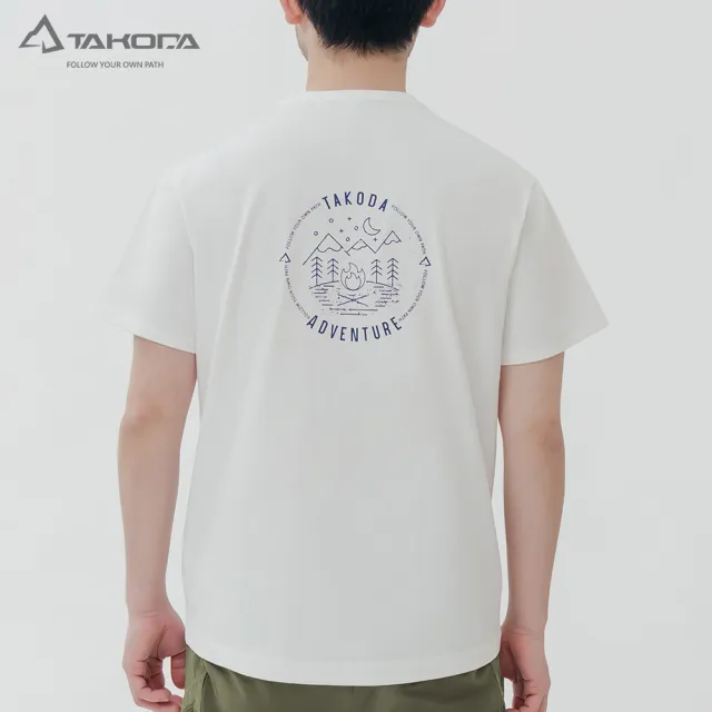 【TAKODA】Tipi 男純棉短袖印花系列-露營去 男款 兩色(親膚透氣/厚磅紮實)