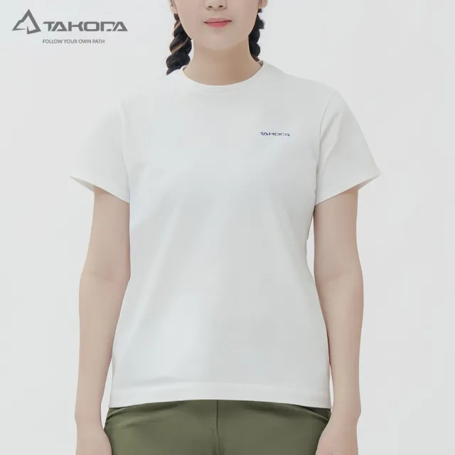 【TAKODA】Tipi 女純棉短袖印花系列-露營去 女款 兩色(親膚透氣/厚磅紮實)