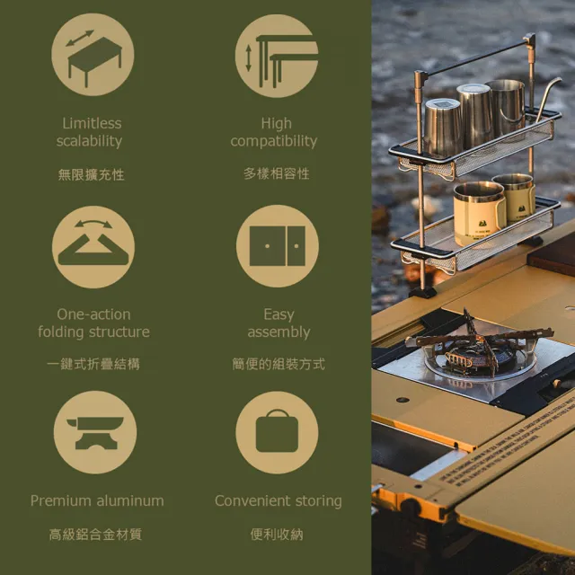 【Cargo】工業風2單位折疊桌(IGT 單位桌 折疊桌 桌子 摺疊桌 露營桌 桌 露營 逐露天下)