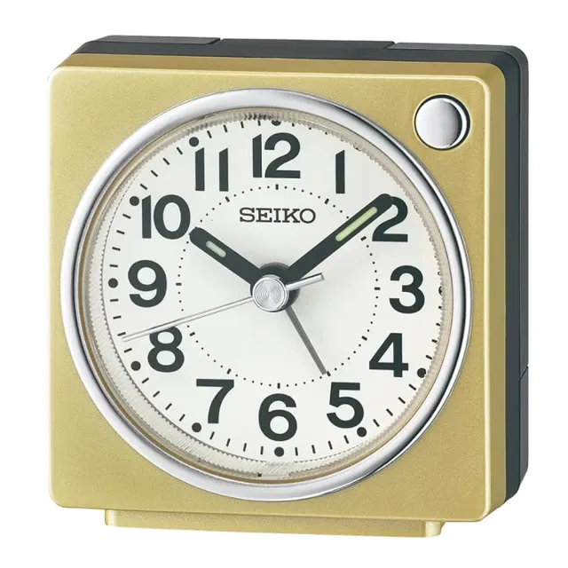 【SEIKO 精工】小巧嗶嗶聲鬧鈴鬧鐘-3色可選 送禮 禮物(QHE196G/QHE196K/QHE196R/速)