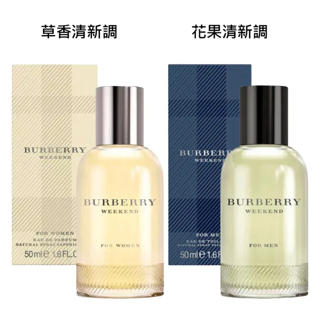 【BURBERRY 巴寶莉】Weekend週末淡香水50ml任選1款(女性/男性)