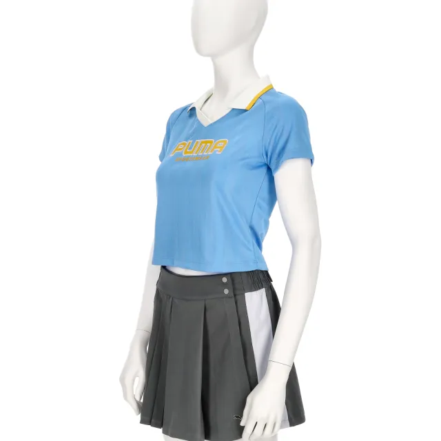 【PUMA】流行系列 BTG 女款 藍色 亞規 Polo衫 運動 休閒 上衣 短袖 63172657