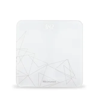 【德國 medisana】純白幾何體重計 PS437(體重機/復健科醫師推薦)