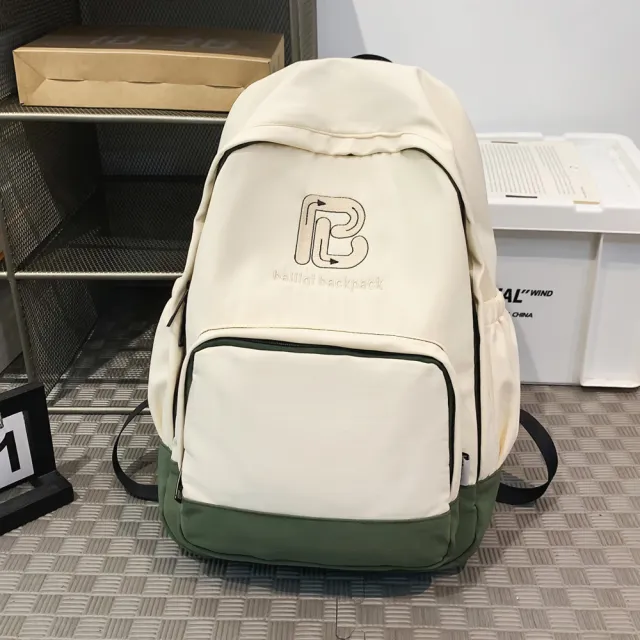 【MoodRiver】多口袋大容量 防潑水機能後背包(登機包 登山背包 電腦包 筆電包 旅行 收納 韓國風格)
