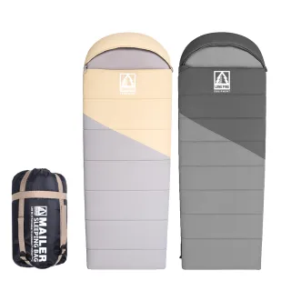 【LONEPINE】加大款 可機洗帶帽信封睡袋 軍風限定/睡袋/四季/保暖/露營(兩色任選)