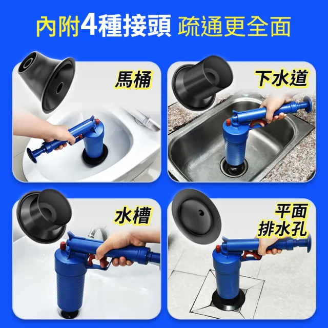 馬通阻塞工具 管道工具神器 通水管神器 氣壓式通管器 208-PSF02(通管器 通馬桶 馬桶疏通器)