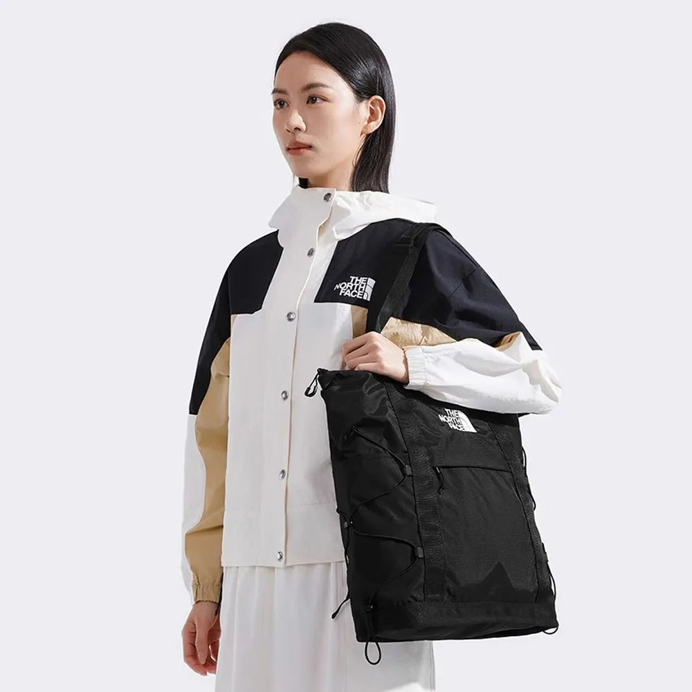 【The North Face 官方旗艦】北面男女款黑色DWR防潑水背提兩用托特包｜52SV4HF